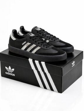 ADIDAS Samba Rhinestone Sneakers Women’s Size 8.5 NWT Black Adidas Originals
